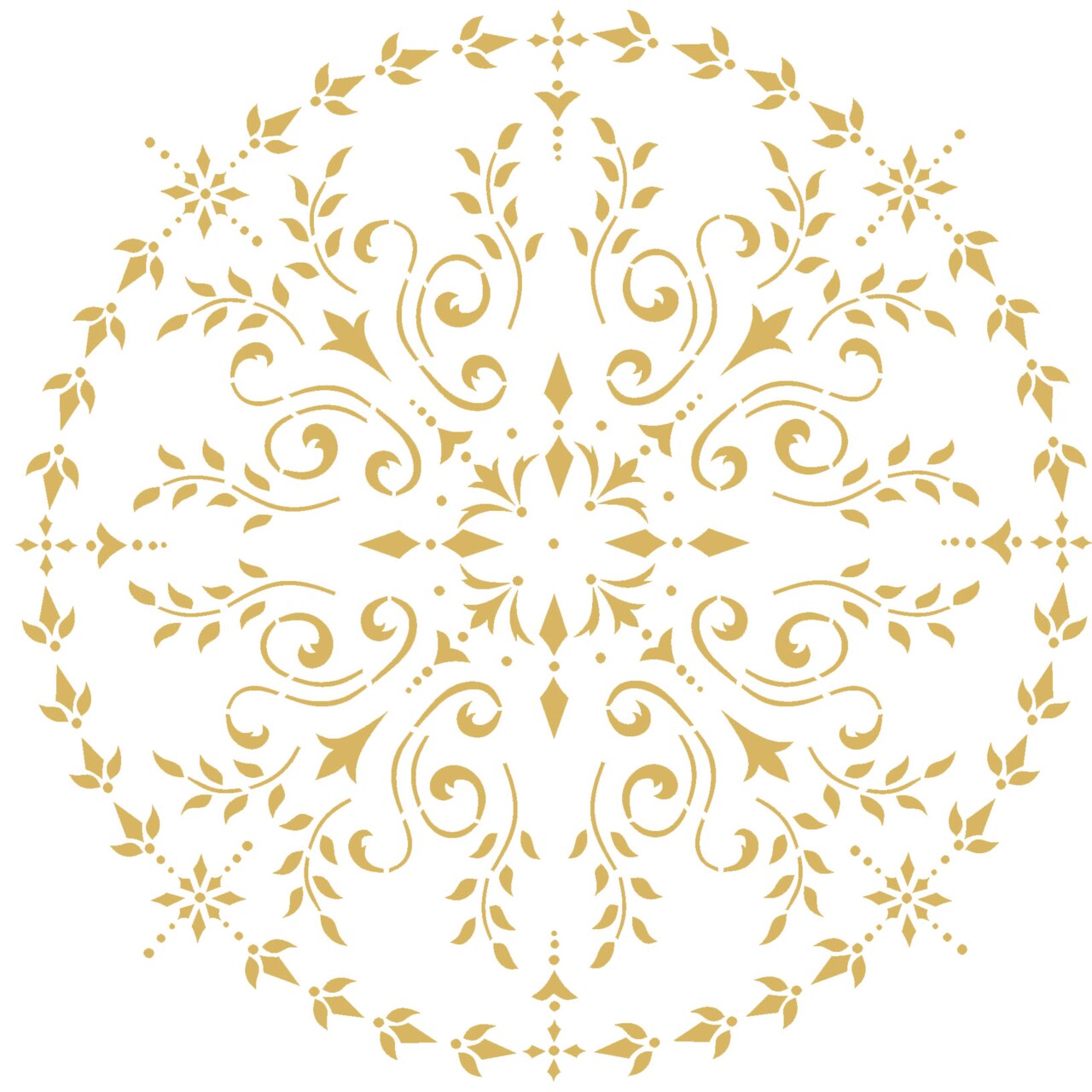 Ceiling Medallion Wall Stencil | 417 by Designer Stencils | Mandala & Medallion Stencils | Reusable | Easy to Use & Clean Art Stencil